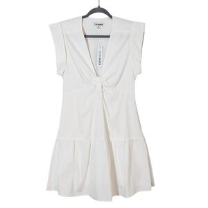 Steve Madden White Cotton A Line Mini Dress Size Medium NWT